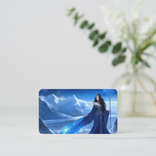 IJstovenares van het Tundra Snowflake Bladwijzer Visitekaartje (Staand voorkant)