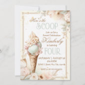 Ijsverjaardag. ijsje sociaal kaart (Voorkant)