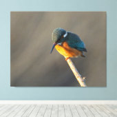 ijsvis canvas afdruk (Insitu (Houten vloer))