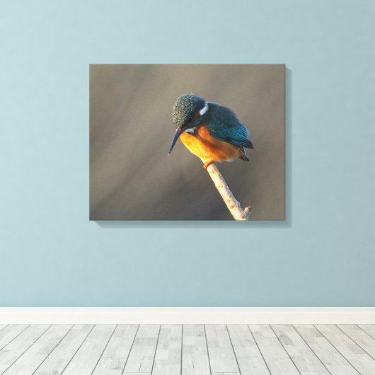 ijsvis canvas afdruk (Insitu (Houten vloer))