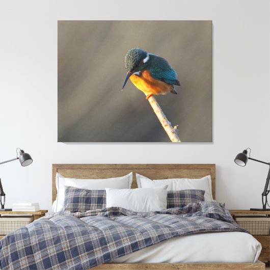 ijsvis canvas afdruk (Insitu (Slaapkamer))