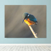 ijsvis canvas afdruk (Insitu (Houten vloer))