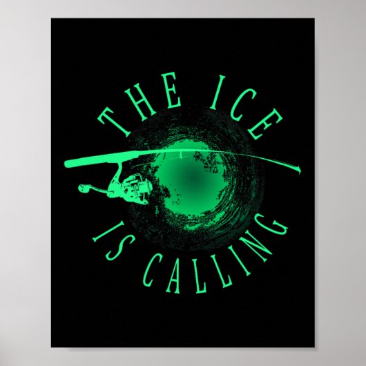 Ijsvissen - Het Ijs Roept - Ijsvisser Poster (Voorkant)