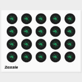 Ijsvissen - Het Ijs Roept - Ijsvisser Ronde Sticker (Vel)