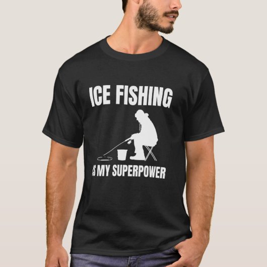 Ijsvissen Is Mijn Superkracht T-shirt (Voorkant)