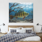 Ijsvissen naar Baars Canvas Afdruk (Insitu (Slaapkamer))
