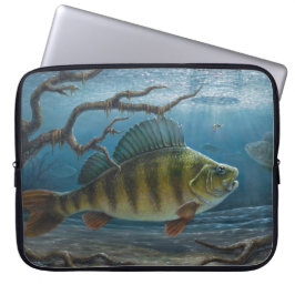 Ijsvissen naar Baars Laptop Sleeve