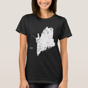 Ijsvissen roept mij op Bassvissen Humor T-shirt