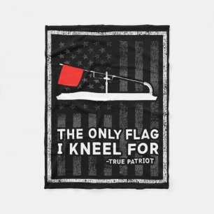 Ijsvissen Tip Up De enige vlag waar ik voor kniel  Fleece Deken
