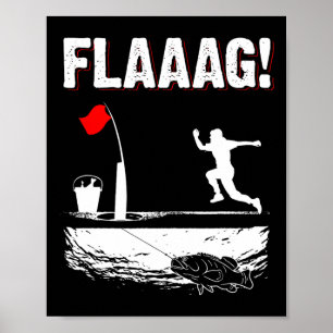 Ijsvissen Tip Up Vlaggenlijn Voor Ijsvissen Vlag M Poster