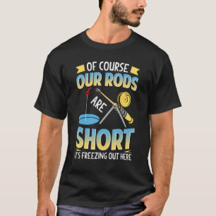 Ijsvissen voor mannen korte hengels Ijsvissen T-shirt