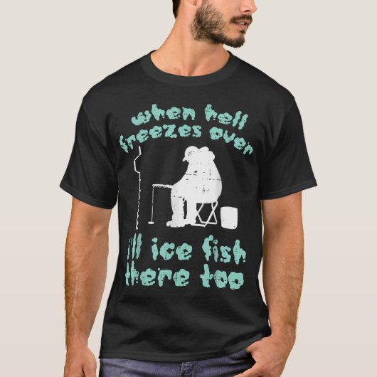 Ijsvissende ijsbeer moeder t-shirt (Voorkant)
