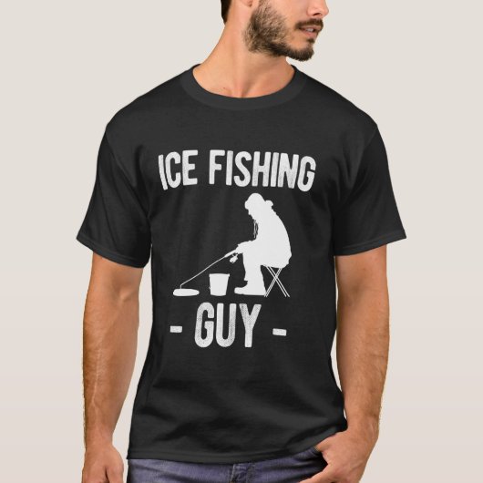 Ijsvissende man t-shirt (Voorkant)