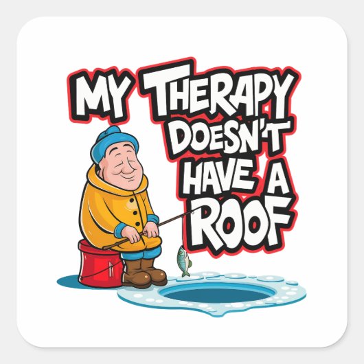 IJsvissers Vierkante Sticker (Voorkant)