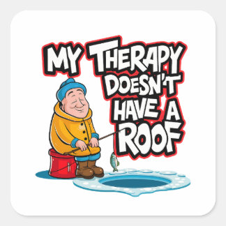 IJsvissers Vierkante Sticker