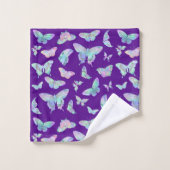 ijsvlinders op Paars Bad Handdoek (Wasdoekje)