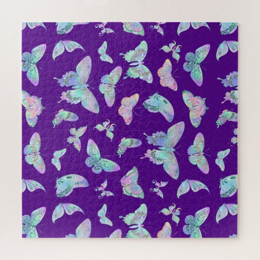  ijsvlinders op Paars Legpuzzel (Horizontaal)