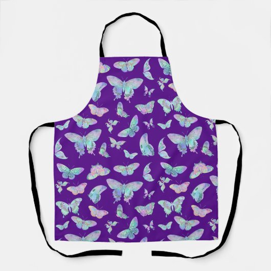  ijsvlinders op Paars Schort (Voorkant)