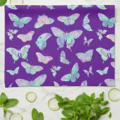  ijsvlinders op Paars Theedoek (Gevouwen)