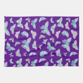  ijsvlinders op Paars Theedoek (Horizontaal)