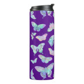  ijsvlinders op Paars Thermosbeker (Gedraaid links)