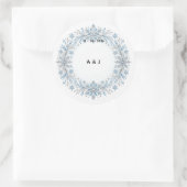 Ijsvlok Winter Bruiloft Monogram Sticker (Tas)