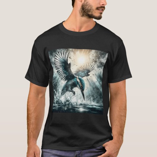 IJsvogel, Ai gegenereerde kunst T-shirt (Voorkant)