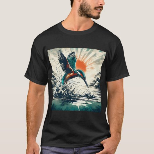 IJsvogel, Ai gegenereerde kunst T-shirt (Voorkant)