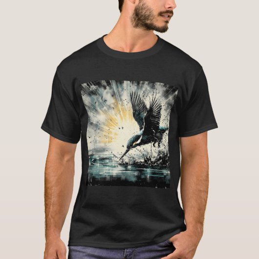 IJsvogel, Ai gegenereerde kunst T-shirt (Voorkant)