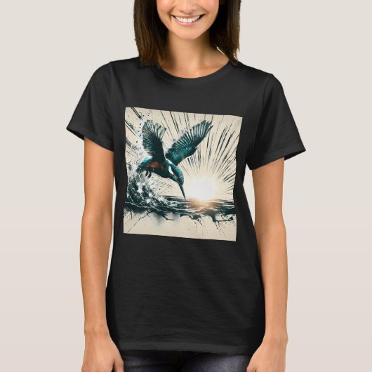 IJsvogel, Ai gegenereerde kunst T-shirt (Voorkant)