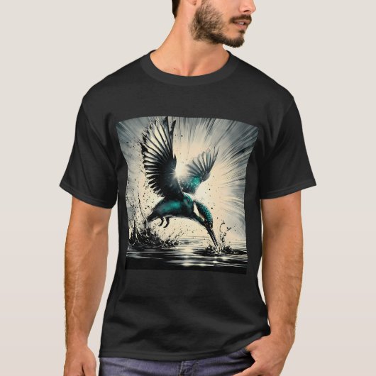 IJsvogel, Ai gegenereerde kunst T-shirt (Voorkant)
