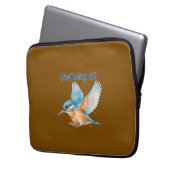 Ijsvogel Badmat Laptop Sleeve (Voorkant Links)