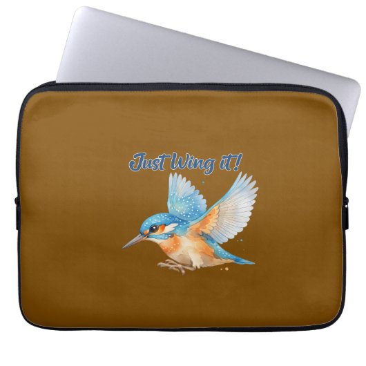 Ijsvogel Badmat Laptop Sleeve (Voorkant)