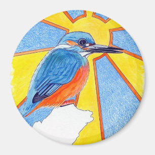 ijsvogel (blauwe vogel) magneet