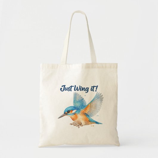 Ijsvogel boodschappentas tote bag (Voorkant)