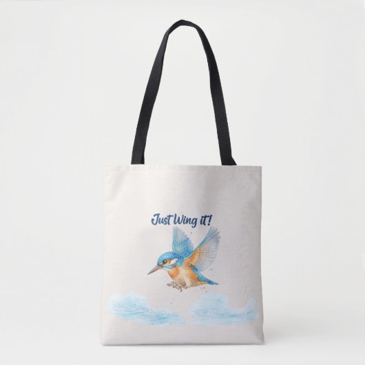 Ijsvogel boodschappentas tote bag (Voorkant)