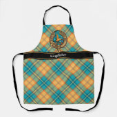 Ijsvogel Crest over Schotse Ruit Apron Schort (Voorkant)