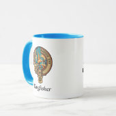 Ijsvogel Crest over Schotse ruit Schotse ruit mok (Voorkant links)