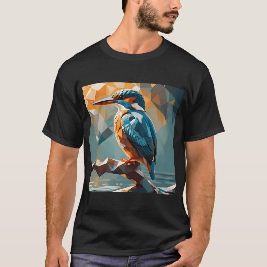 IJsvogel Digitale Kunst T-shirt (Voorkant)