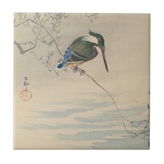 IJsvogel door Ohara Koson Tegeltje (Voorkant)
