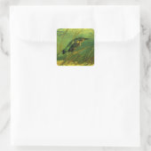 IJsvogel door Vincent van Gogh Vierkante Sticker (Tas)