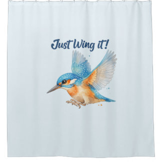 Ijsvogel douchegordijn