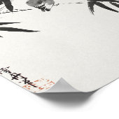 IJsvogel en Bamboe (19e eeuw) Poster (Hoek)