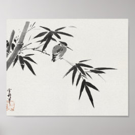 IJsvogel en Bamboe (19e eeuw) Poster
