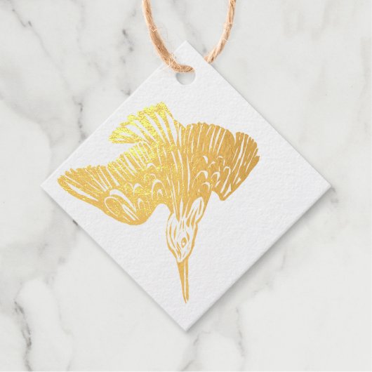 IJsvogel Goud Favor Tag (Voorkant)