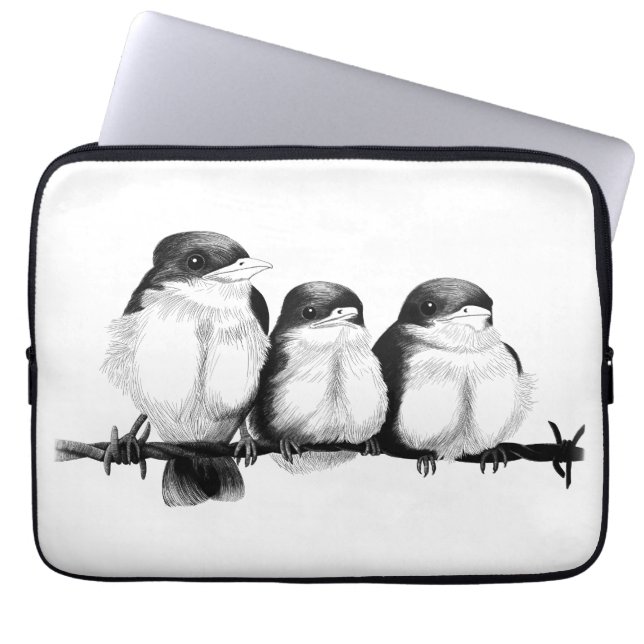 ijsvogel kuikens laptop sleeve (Voorkant)