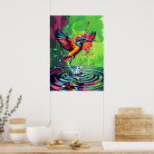 IJsvogel Kunst Poster (Keuken)