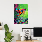 IJsvogel Kunst Poster (Thuiskantoor)