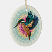 ijsvogel-mandala keramisch ornament (Rechts)