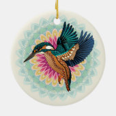 ijsvogel-mandala keramisch ornament (Achterkant)